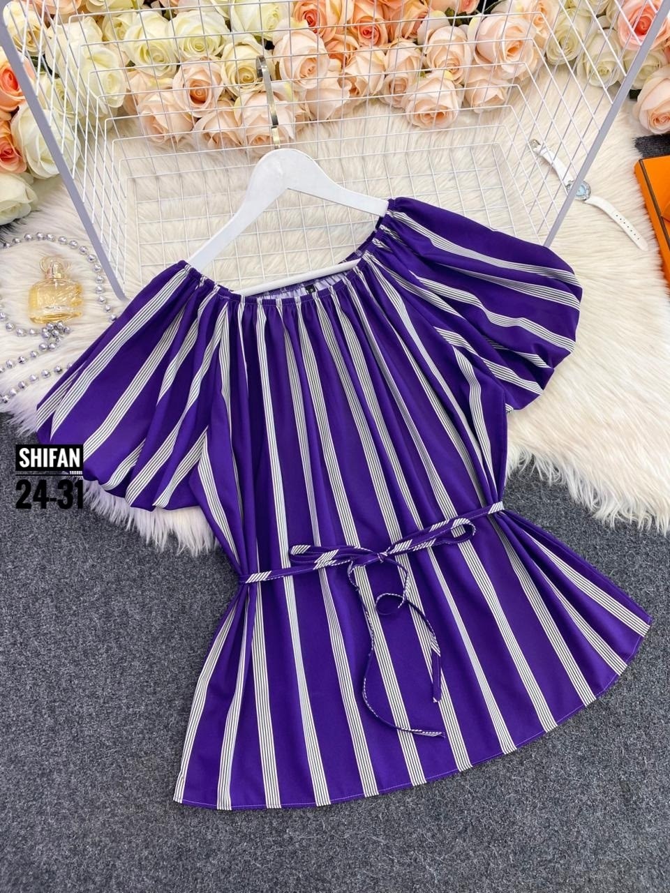 блуза,блуза в полоску,повседневная блуза,одежда для полных,блуза с открытыми плечами