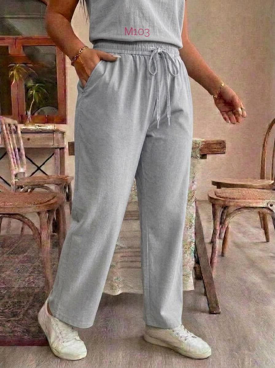 спортивные брюки ezwear plus с кулиской на талии shein светло-серый,спортивные брюки,брюки на кулиске,спортивные брюки с карманами,женские штаны
