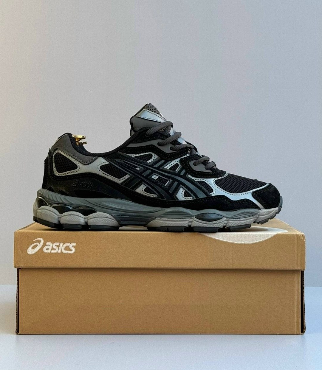 мужские кроссовки asics,кроссовки asics gel-nyc,кроссовки asics,кроссовки asics gel,спортивные кроссовки asics gel nyc asics цвет серый черный