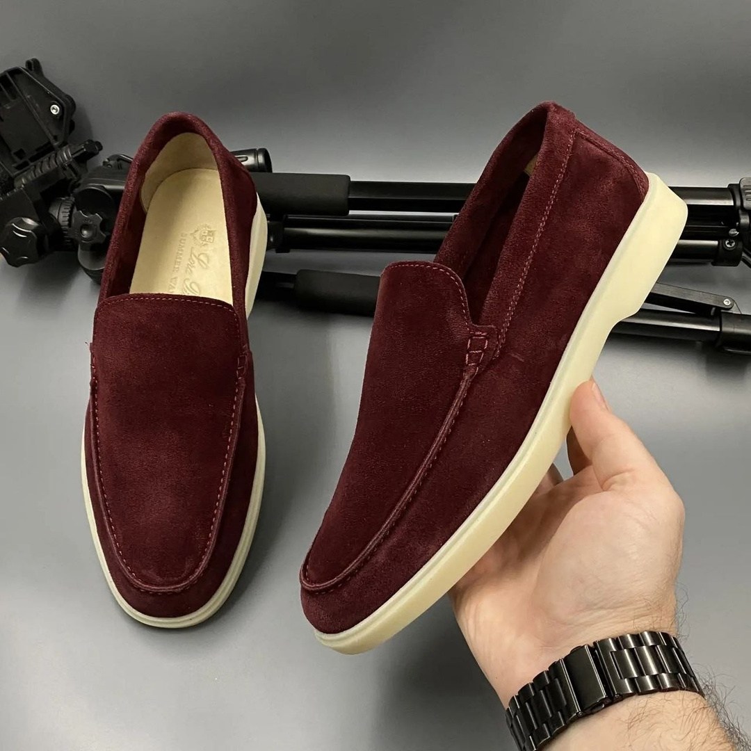 бордовые лоферы,,лоферы loro piana summer walk бордовые,loro piana бордовые лоферы,лоферы мужские бордовые