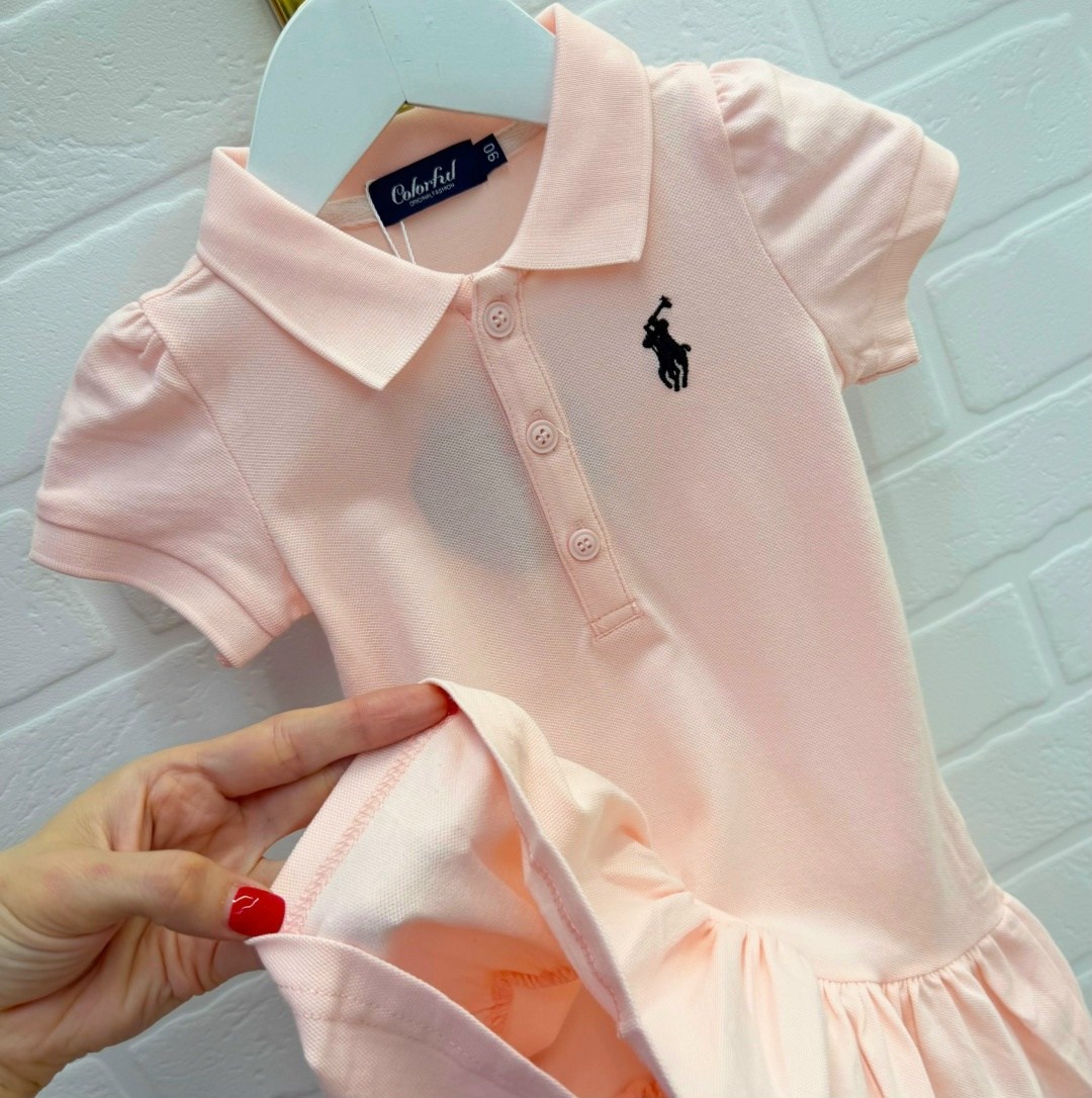 платье polo ralph lauren,платье для девочек,платье поло ralph lauren детское,розовое платье для девочки,платье поло для девочки