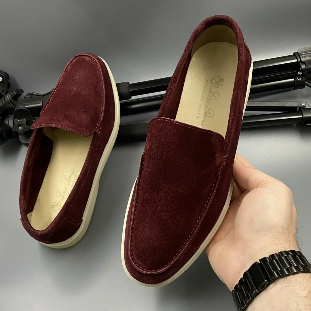 бордовые лоферы,,лоферы loro piana summer walk бордовые,loro piana бордовые лоферы,лоферы мужские бордовые