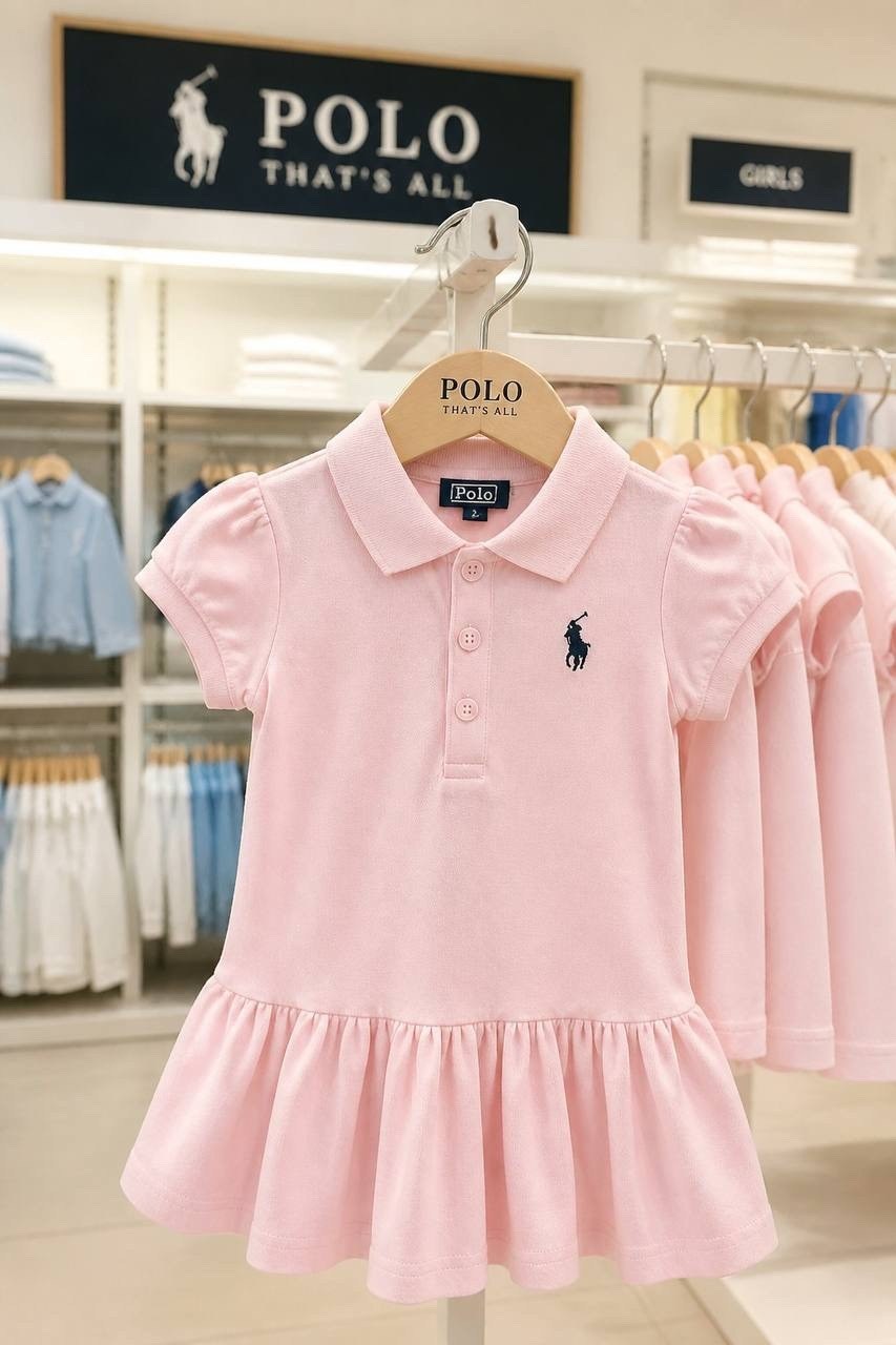 платье polo ralph lauren,платье для девочек,платье поло ralph lauren детское,розовое платье для девочки,платье поло для девочки