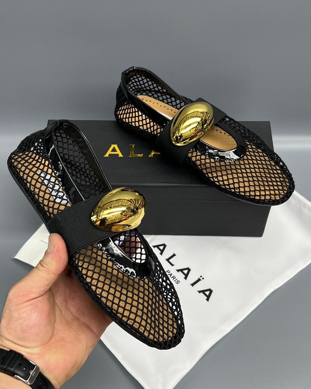 ,балетки alaia,женская ,балетки в сетку,балетки в сеточку