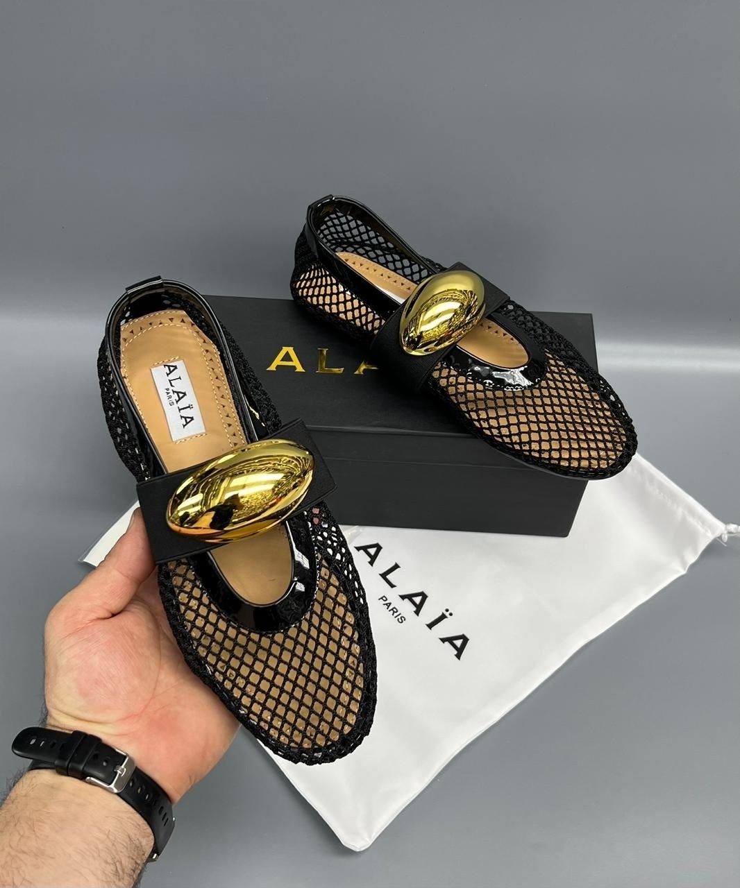 ,балетки alaia,женская ,балетки в сетку,балетки в сеточку