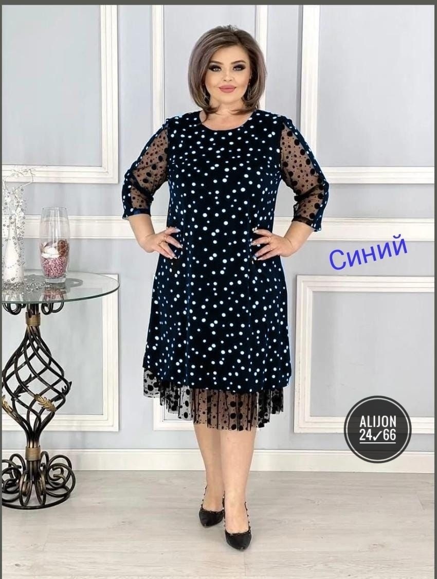 вечернее платье больших размеров нарядное в горошек saliya brand,женское платье больших размеров,платье нарядное,платье большие размеры,платье женское