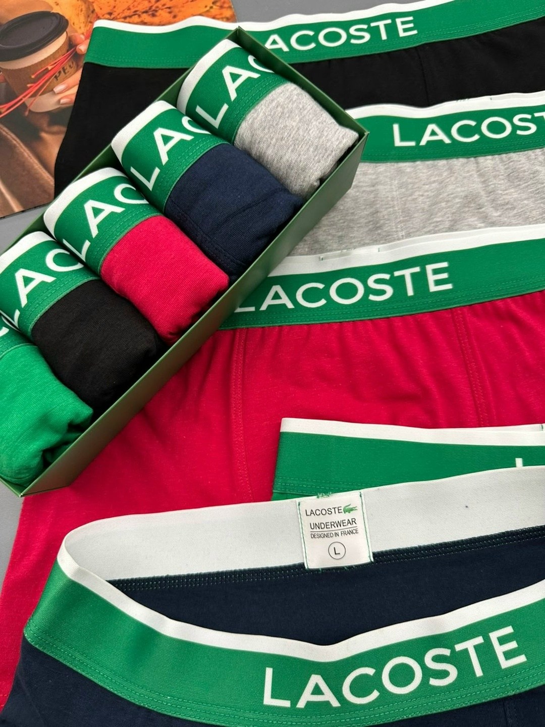 комплект трусов боксеры lacoste,трусы lacoste,трусы мужские lacoste,набор трусов lacoste,набор мужских трусов lacoste