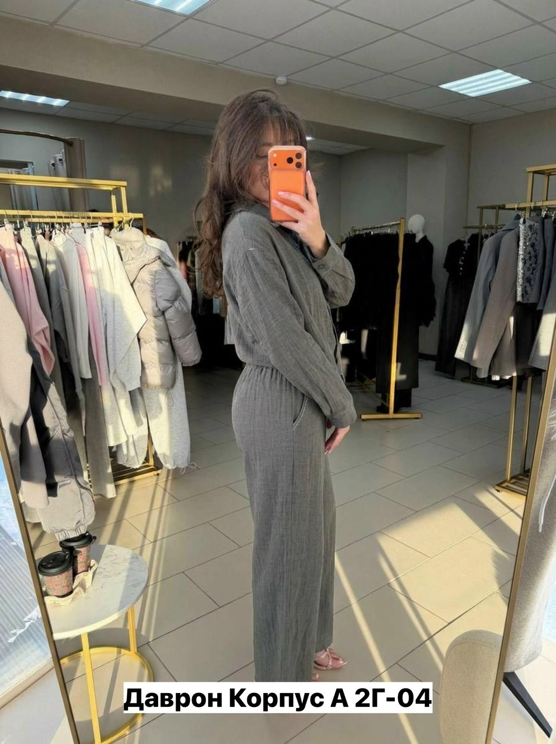 брючный костюм rumoda 2213 коричневый,костюм брючный атласный,женский костюм,костюм женский брючный,одежда для женщин