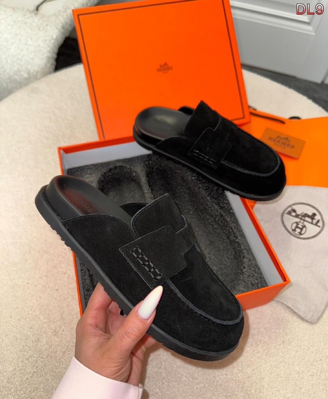 , hermes,мюли женские,замшевые сабо,мюли hermes