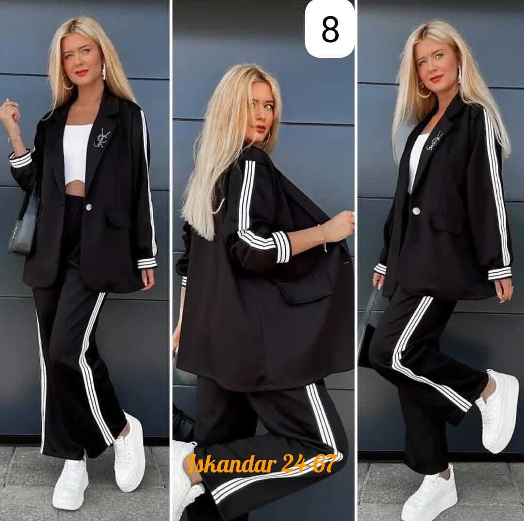 костюм-двойка брючный оверсайз pimari,женский брючный костюм,женский спортивный костюм,костюм женский двойка,костюм с лампасами