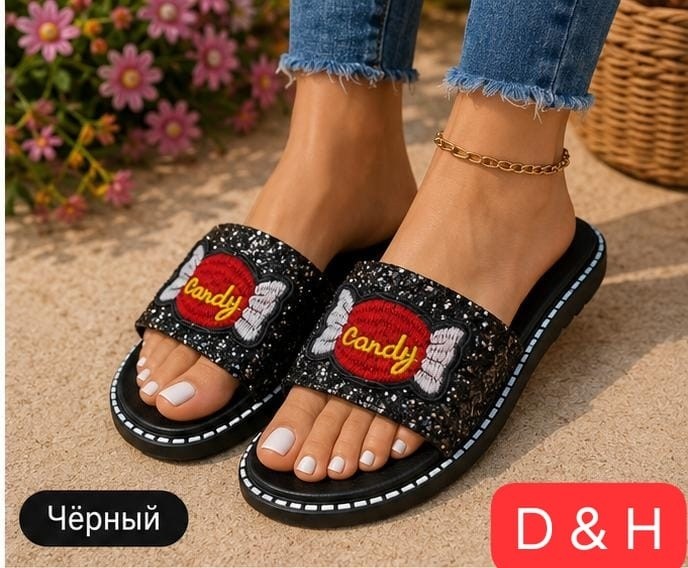 тапки женские на лето со стразами,модные шлепанцы,женские шлепанцы,модные шлепки,шлепанцы с блестками
