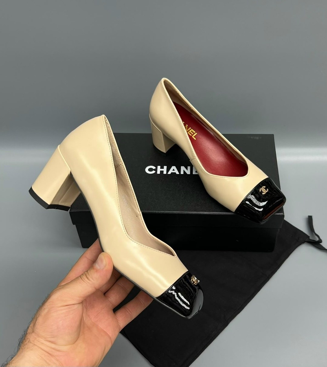 туфли chanel,,туфли шанель,каблуки шанель,черно бежевые туфли шанель