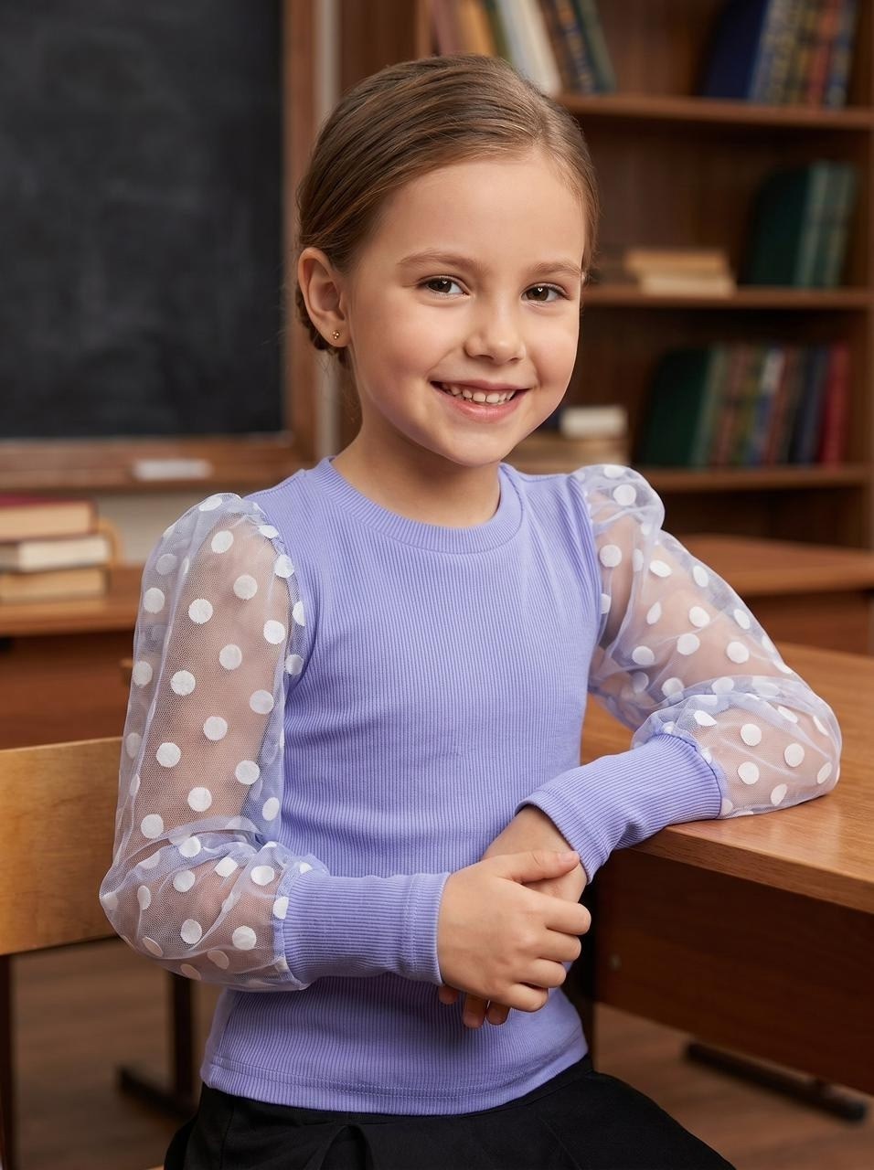 leka kids блузка нарядная с длинными рукавами,блузка школьная нарядная с длинным рукавом ete children 6052948,блузка школьная,блузка школьная нарядная с длинным рукавом,блузка для девочек