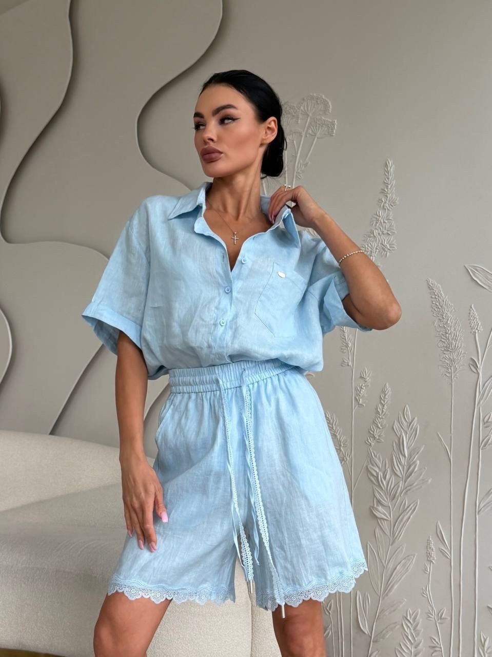 брючный костюм dilana vip 2105 голубой меланж,брючный костюм dilanavip м-2105 голубой двойка,костюм брючный dilanavip 2105 голубой меланж,летние брючные костюмы,костюм классический
