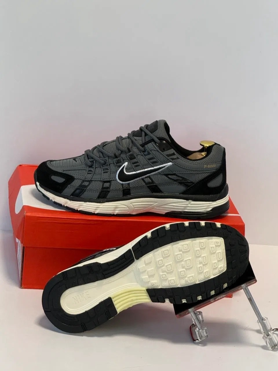 кроссовки nike,кроссовки nike p-6000,мужские кроссовки nike,кроссовки мужские p-6000 с низким верхом черный серый nike,кроссовки p-6000 premium anthracite smoke grey nike мультиколор