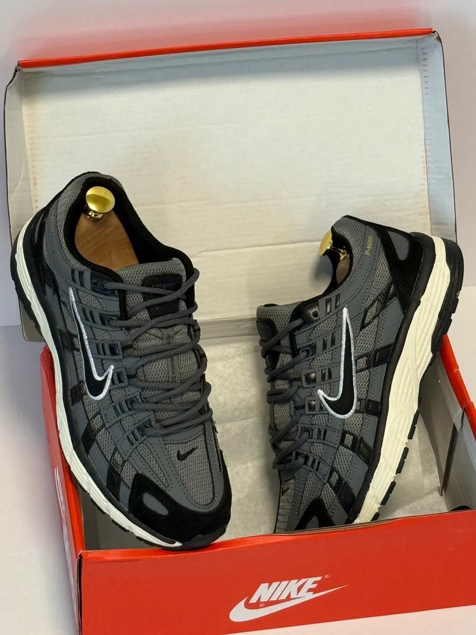 кроссовки nike,кроссовки nike p-6000,мужские кроссовки nike,кроссовки мужские p-6000 с низким верхом черный серый nike,кроссовки p-6000 premium anthracite smoke grey nike мультиколор