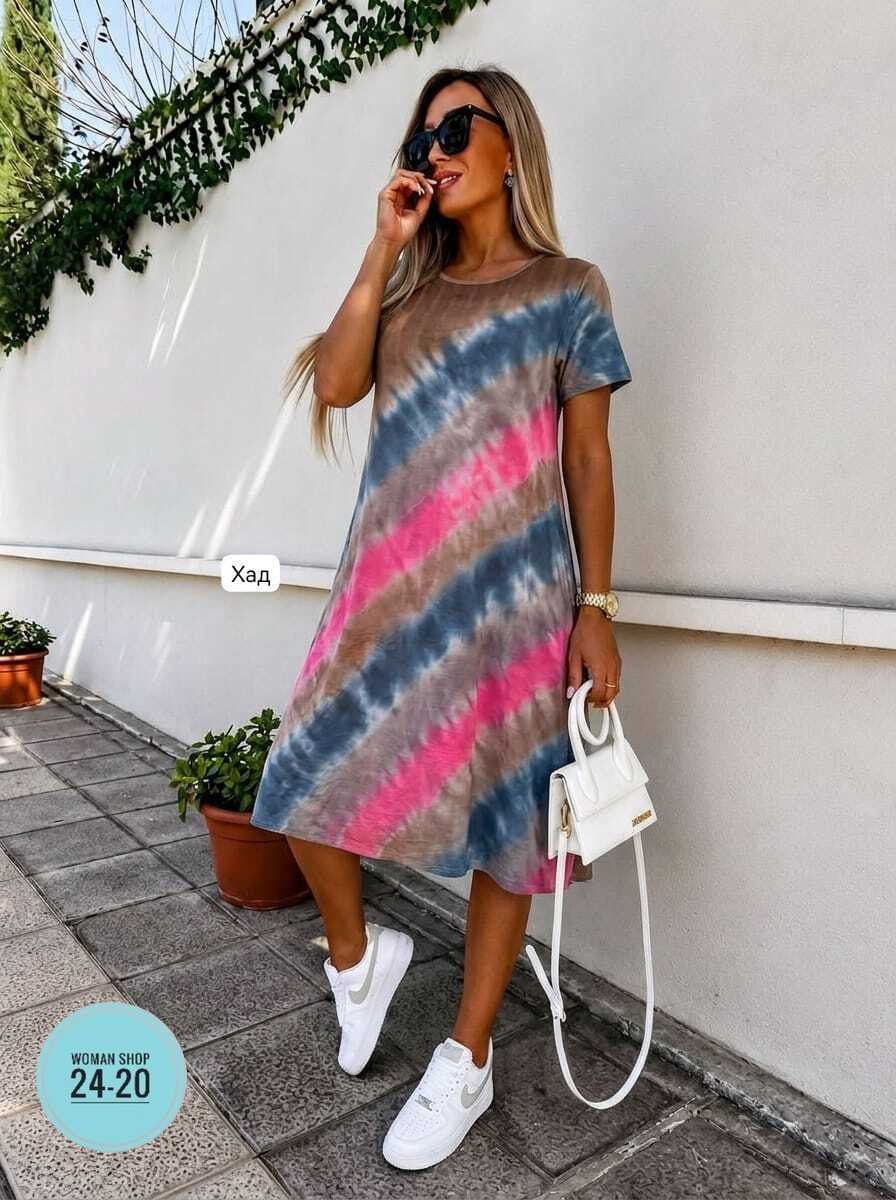 платье 👗,летнее платье,свободное платье,платье разноцветное,платье женщин