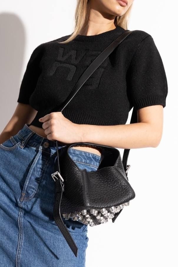 сумка,alexander wang сумка,вязаная сумка,сумки женская,черная сумка
