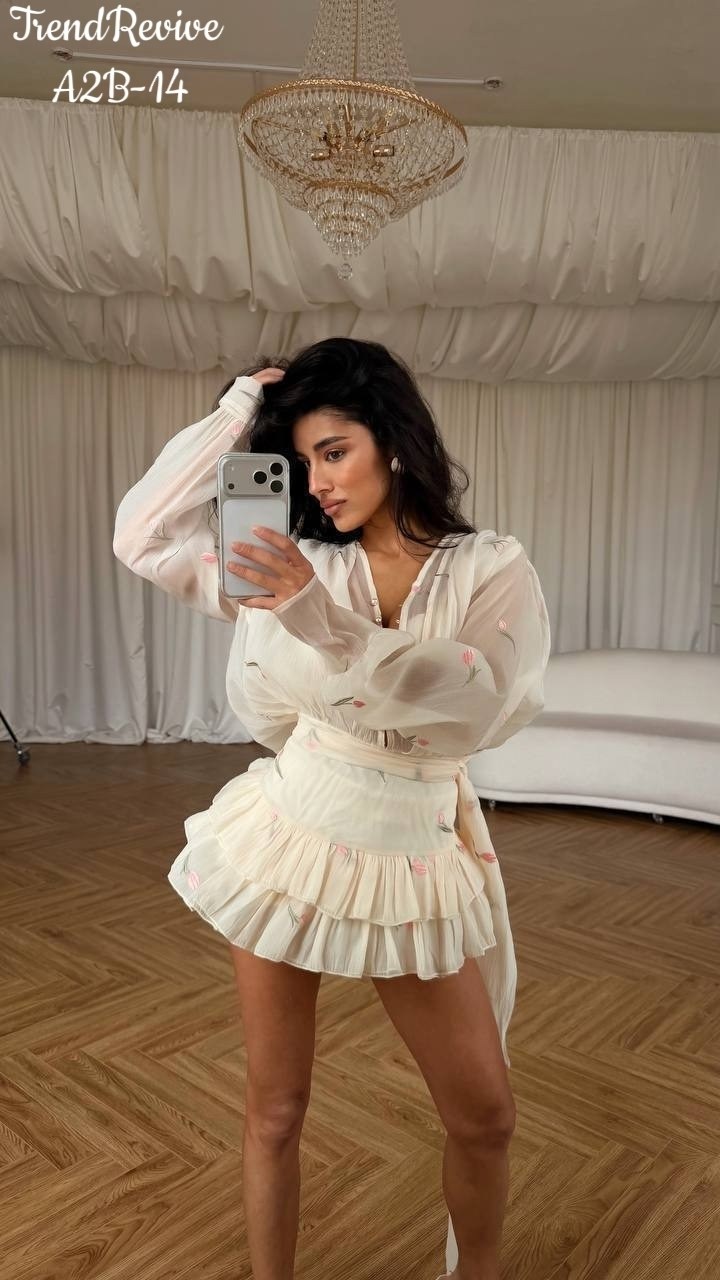 женская кофта,костюм летний юбка и блузка с воланами муслиновая herstyle 326251308,блузка женская,,рубашка женская с рюшами