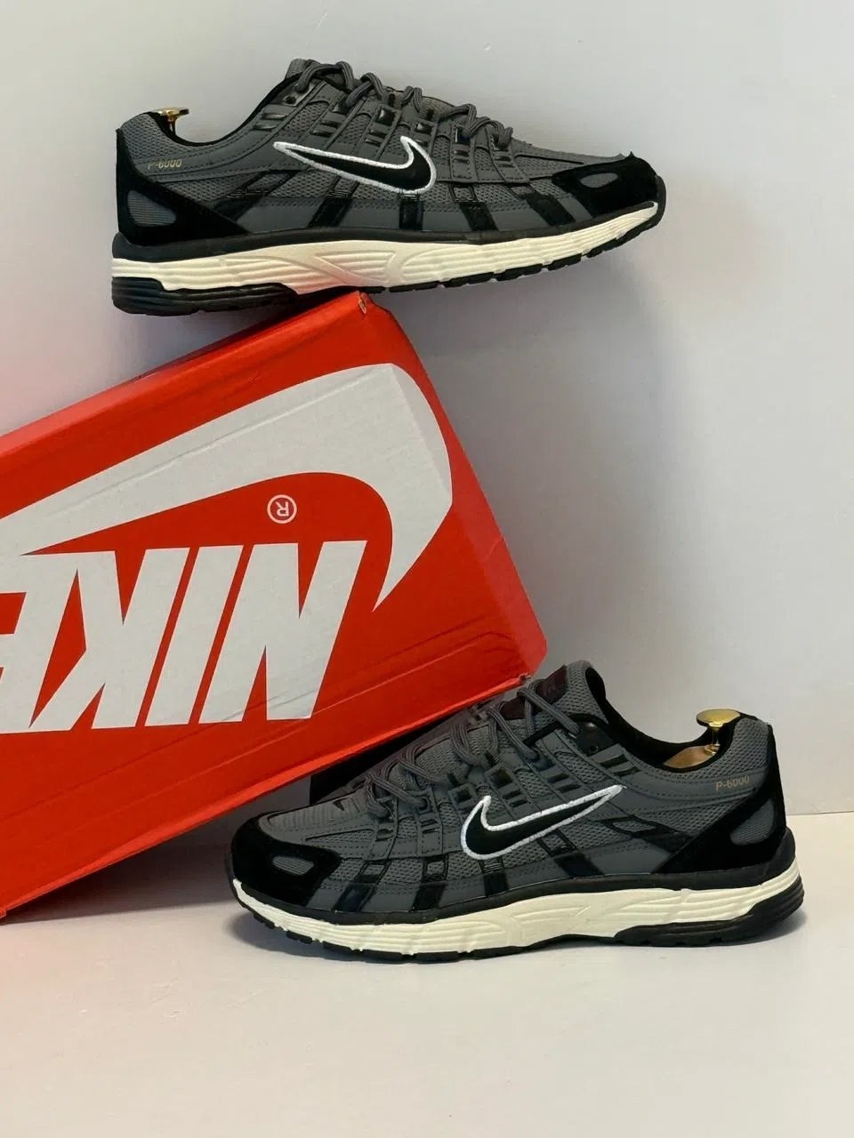 кроссовки nike,кроссовки nike p-6000,мужские кроссовки nike,кроссовки мужские p-6000 с низким верхом черный серый nike,кроссовки p-6000 premium anthracite smoke grey nike мультиколор