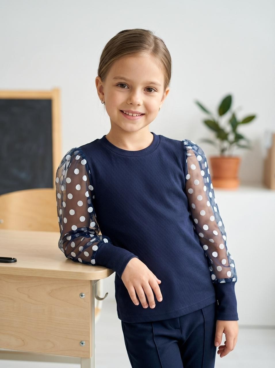 leka kids блузка нарядная с длинными рукавами,блузка школьная нарядная с длинным рукавом ete children 6052948,блузка школьная,блузка школьная нарядная с длинным рукавом,блузка для девочек