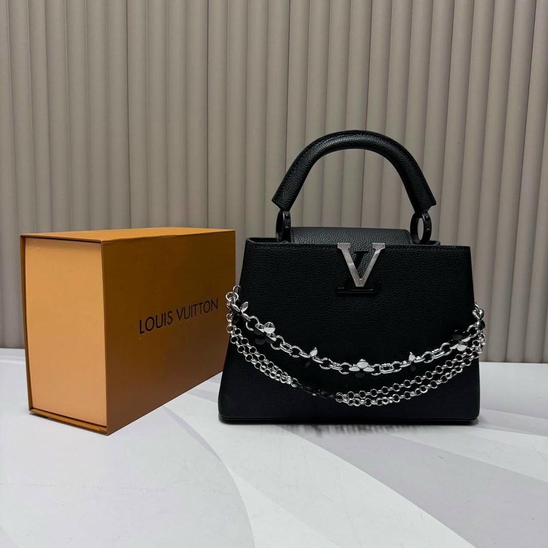 сумка женская louis vuitton,сумка louis vuitton,louis vuitton capucines,сумка женская брендовая,кожаная сумка louis vuitton capucines bb черная