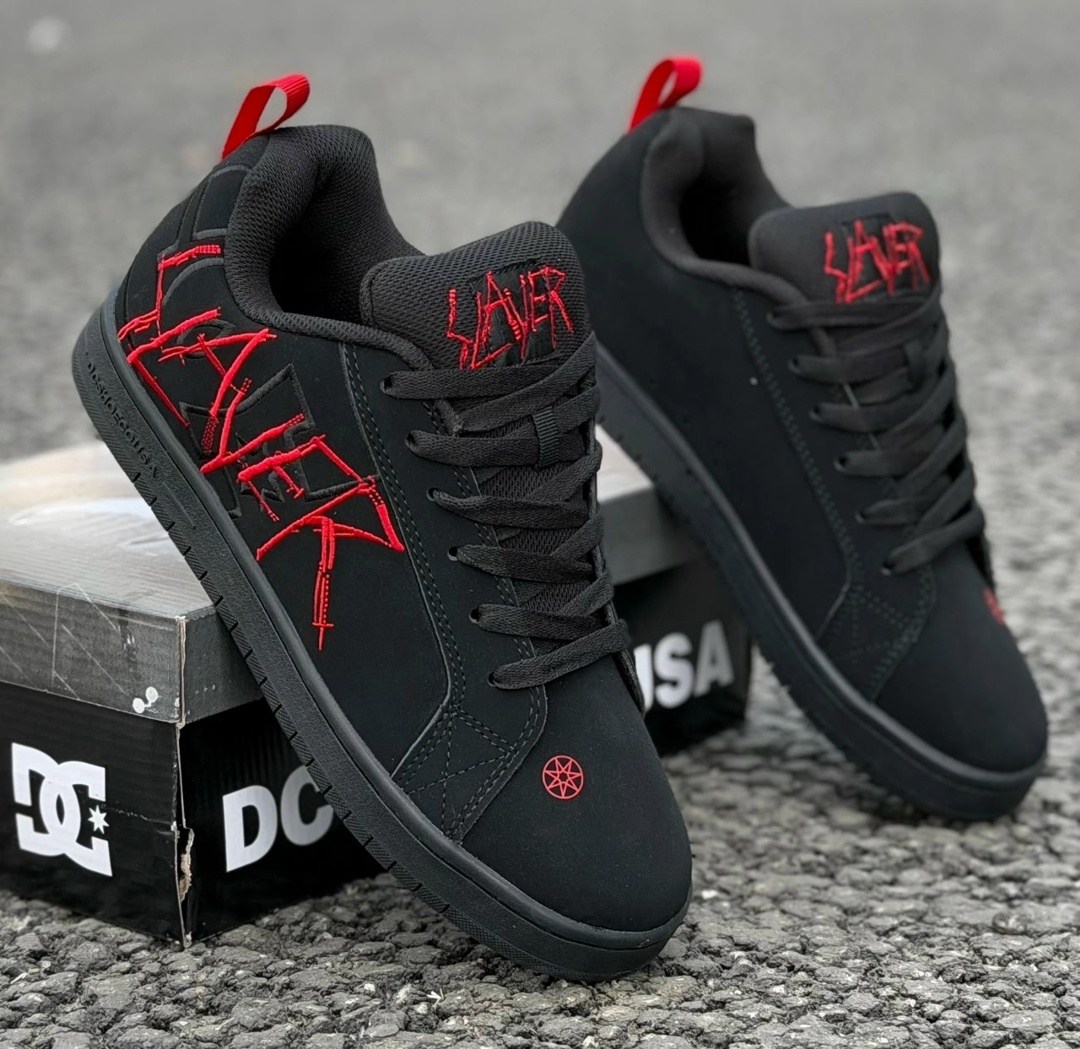 dc x slayer ct graffik shoes black black red,кроссовки slayer,кроссовки slayer court graffik dc shoes,кроссовки dc shoes court graffik,dc x slayer court graffik skate shoes black black red