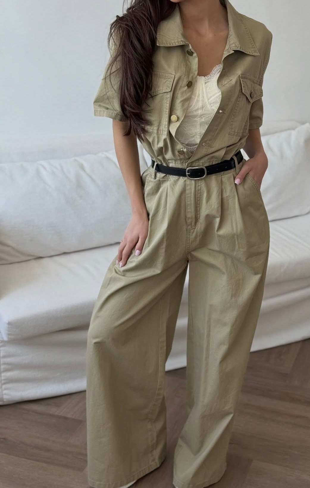 комбинезон g-star jumpsuit оливковый,комбинезон брючный летний с коротким рукавом g&lo,женский комбинезон,комбинезон,брючный комбинезон
