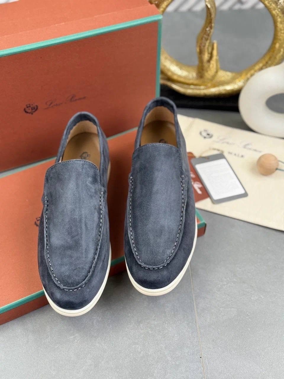 мужские замшевые лоферы loro piana summer walk - grey,лоферы loro piana мужские,лоферы loro piana summer walk,лоферы loro piana,
