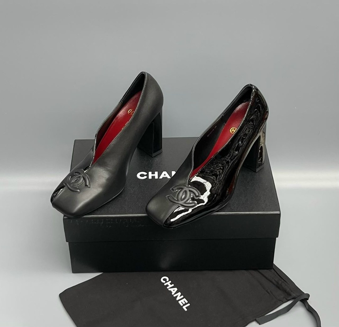 туфли chanel,туфли шанель,,туфли женские,туфли шанель с черным носком