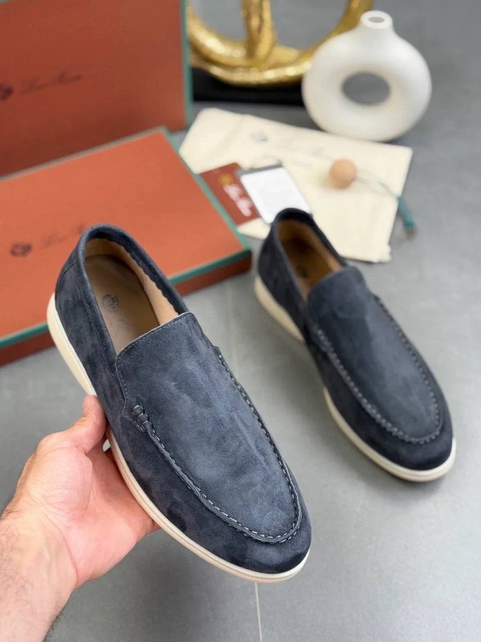 мужские замшевые лоферы loro piana summer walk - grey,лоферы loro piana мужские,лоферы loro piana summer walk,лоферы loro piana,