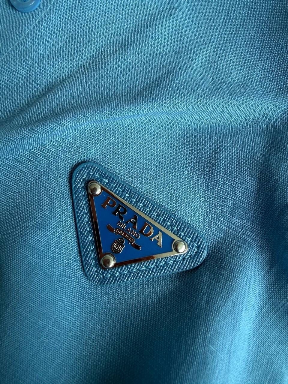 рубашка prada,рубашка,женская рубашка,рубашка голубая,джинсовая рубашка