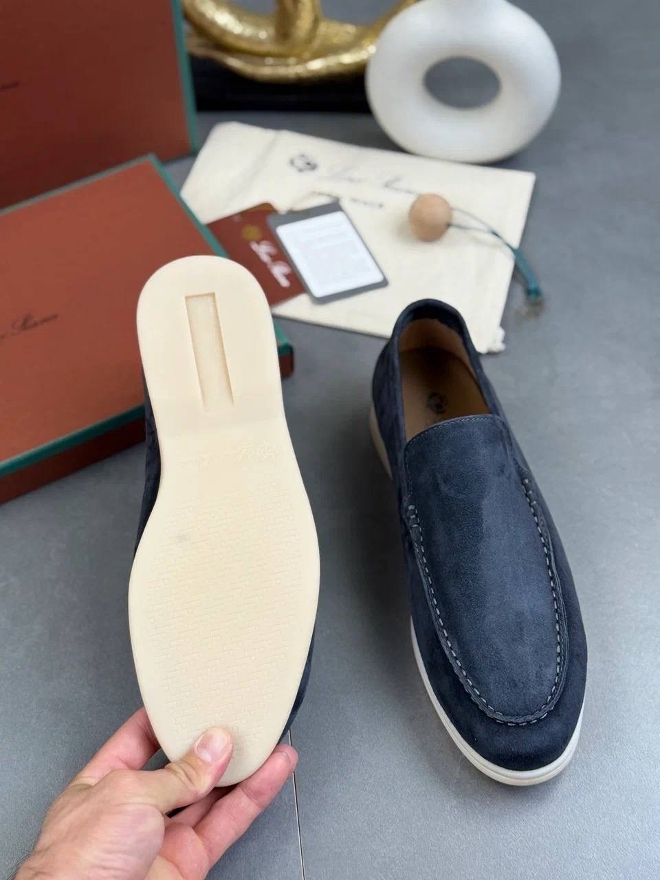 мужские замшевые лоферы loro piana summer walk - grey,лоферы loro piana мужские,лоферы loro piana summer walk,лоферы loro piana,
