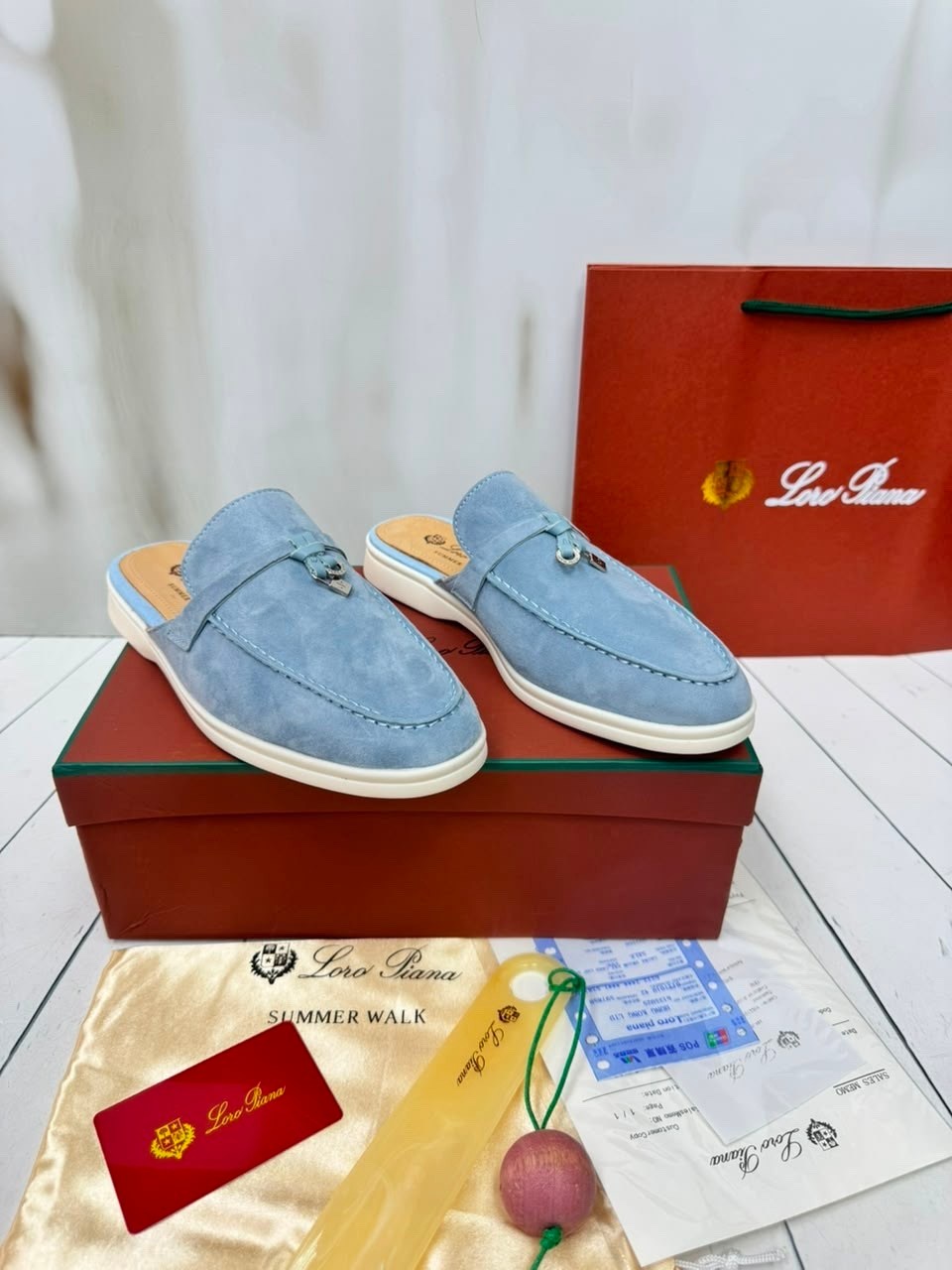 ,мюли loro piana,женские замшевые мюли loro piana голубые,loro piana лоферы,женская