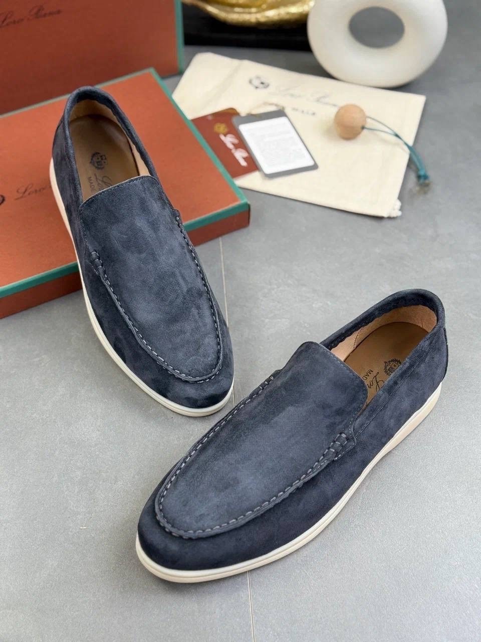 мужские замшевые лоферы loro piana summer walk - grey,лоферы loro piana мужские,лоферы loro piana summer walk,лоферы loro piana,