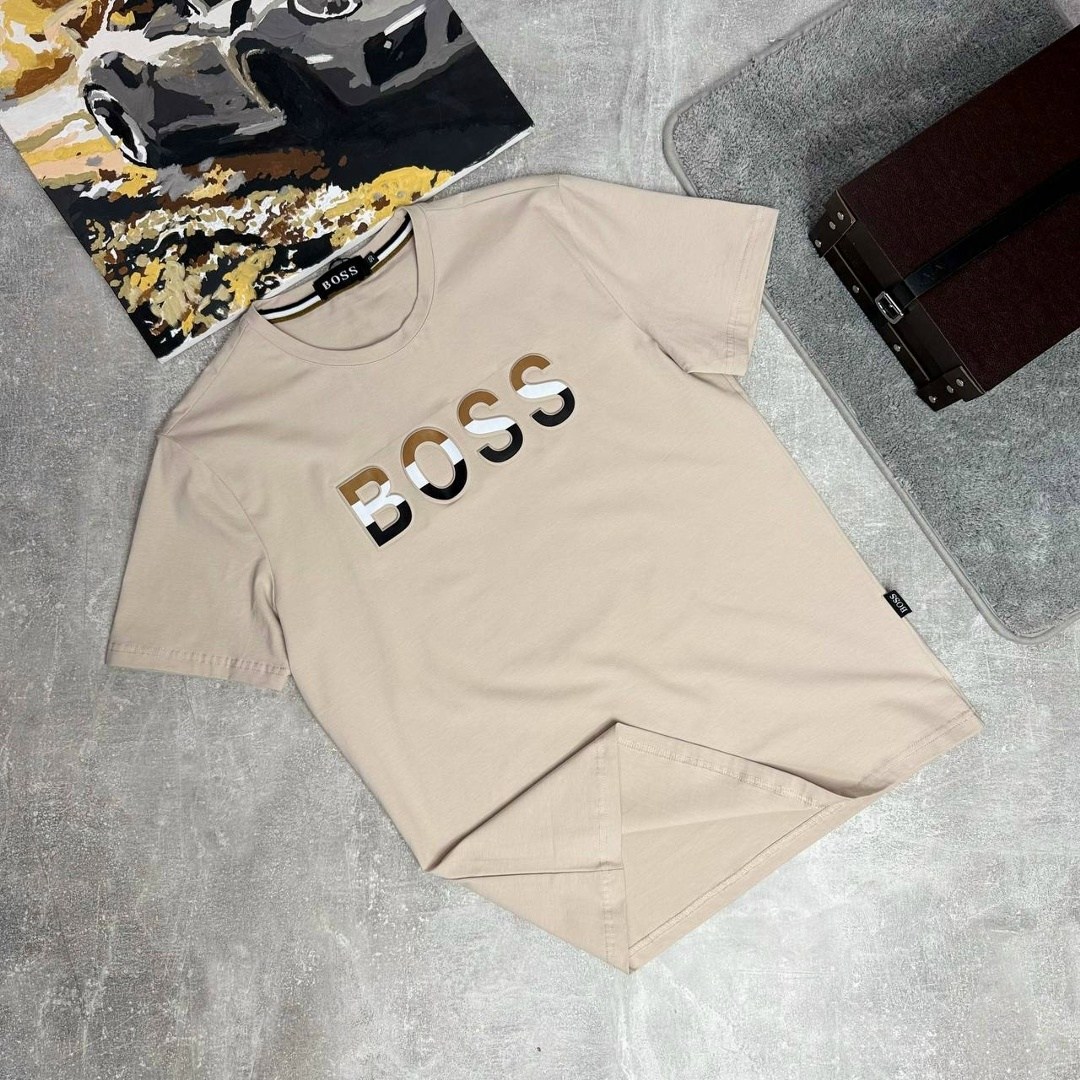 футболка мужская,бежевая футболка,футболка,футболка мужская hugo boss,футболки для мужчин