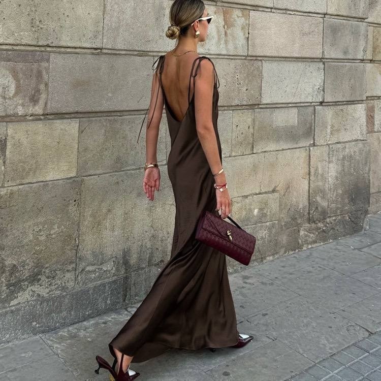 шелковое платье,длинное платье,стильное платье,атласное платье,шелковое платье комбинация