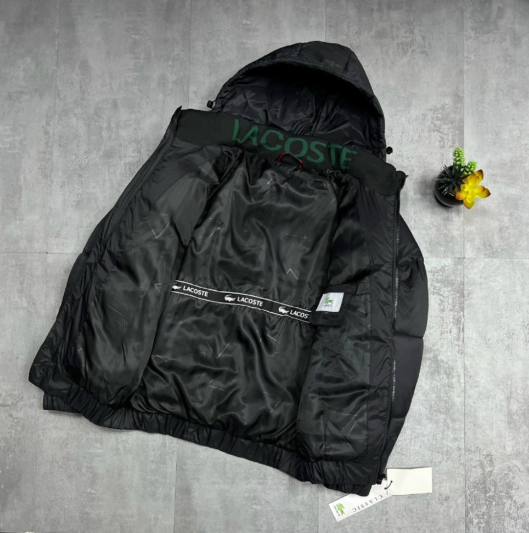 мужские пуховики lacoste,пуховик lacoste,куртка lacoste зимняя,мужская короткая куртка из водонепроницаемого пуха lacoste чёрный,куртка лакост мужская