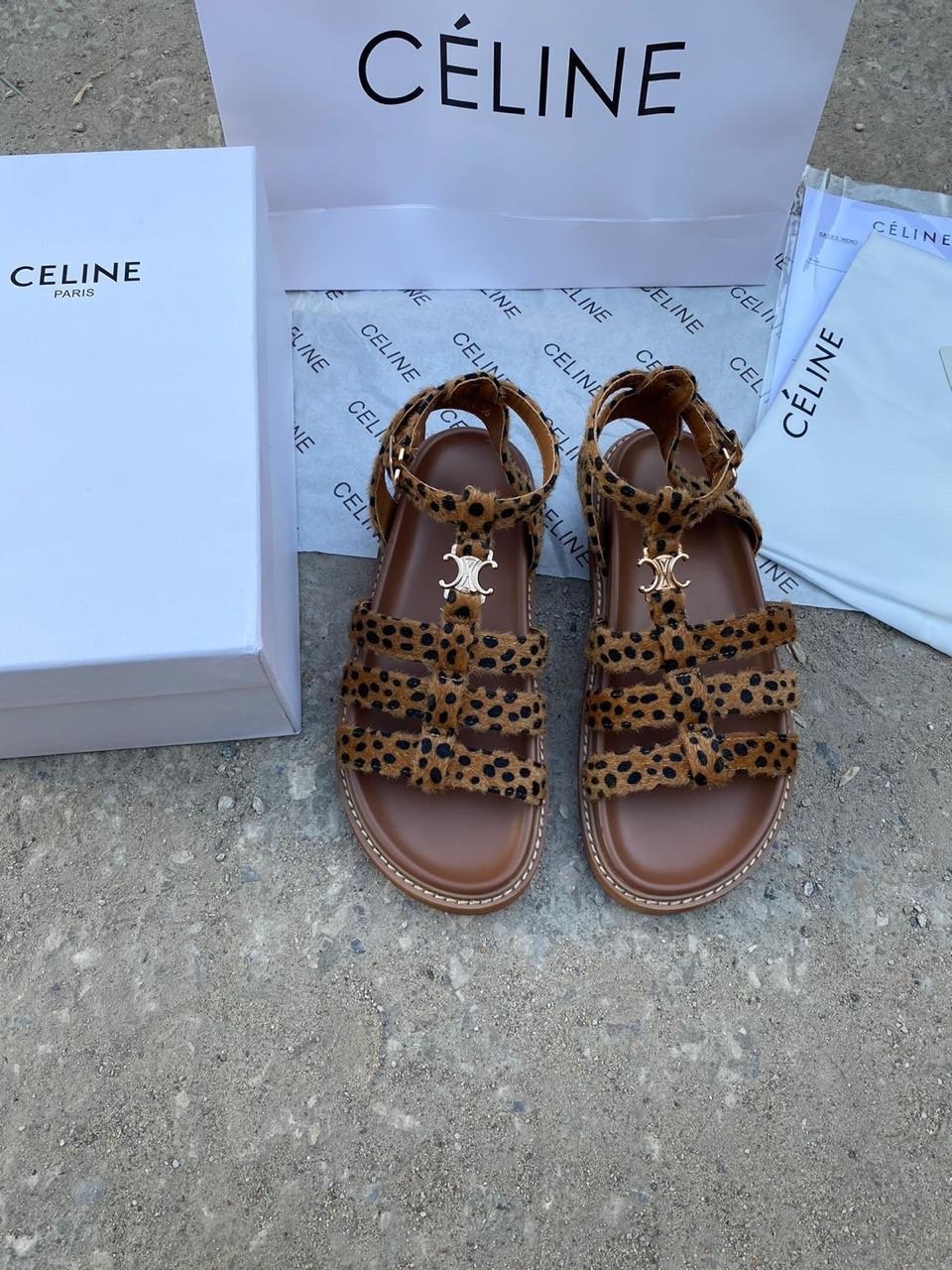 босоножки celine,сандалии celine,сандалии celine 2026,сандалии celine leo текстильные,