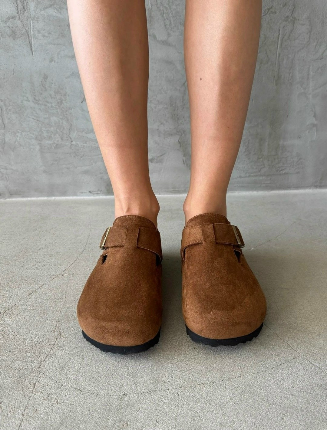 сабо замшевые закрытые биркинштоки birkenstock,повседневная ,мюли женские,биркенштоки женские,обуви