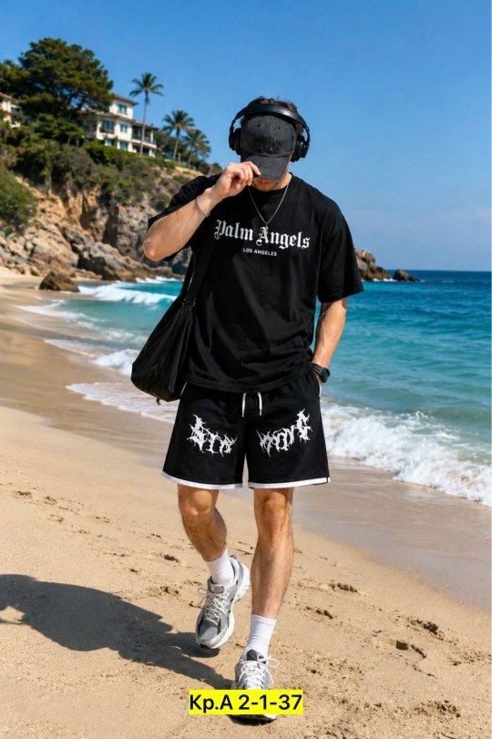 шорты palm angels мужские,шорты мужские,шорты для мужчин,модные мужские шорты,футболка и шорты