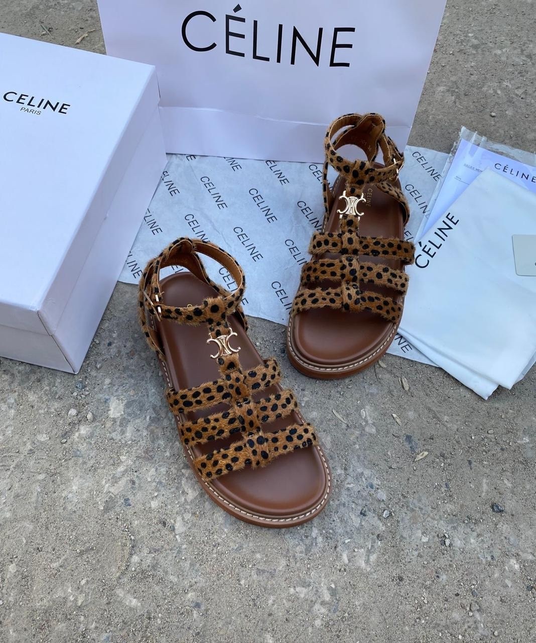босоножки celine,сандалии celine,сандалии celine 2026,сандалии celine leo текстильные,