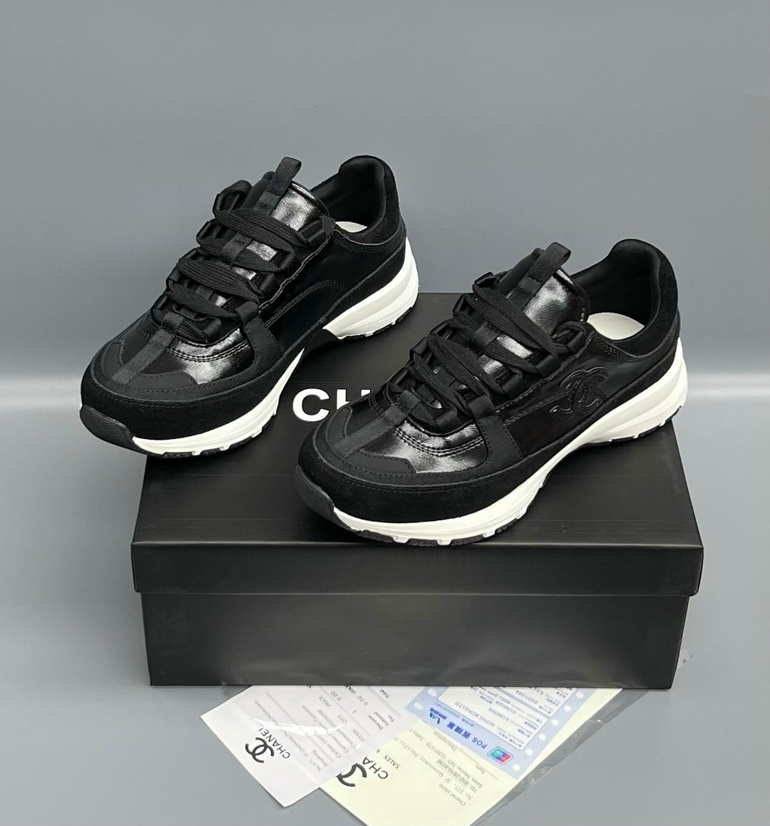 ,кроссовки женские chanel,кроссовки chanel,кроссовки женскиe,черные кроссовки