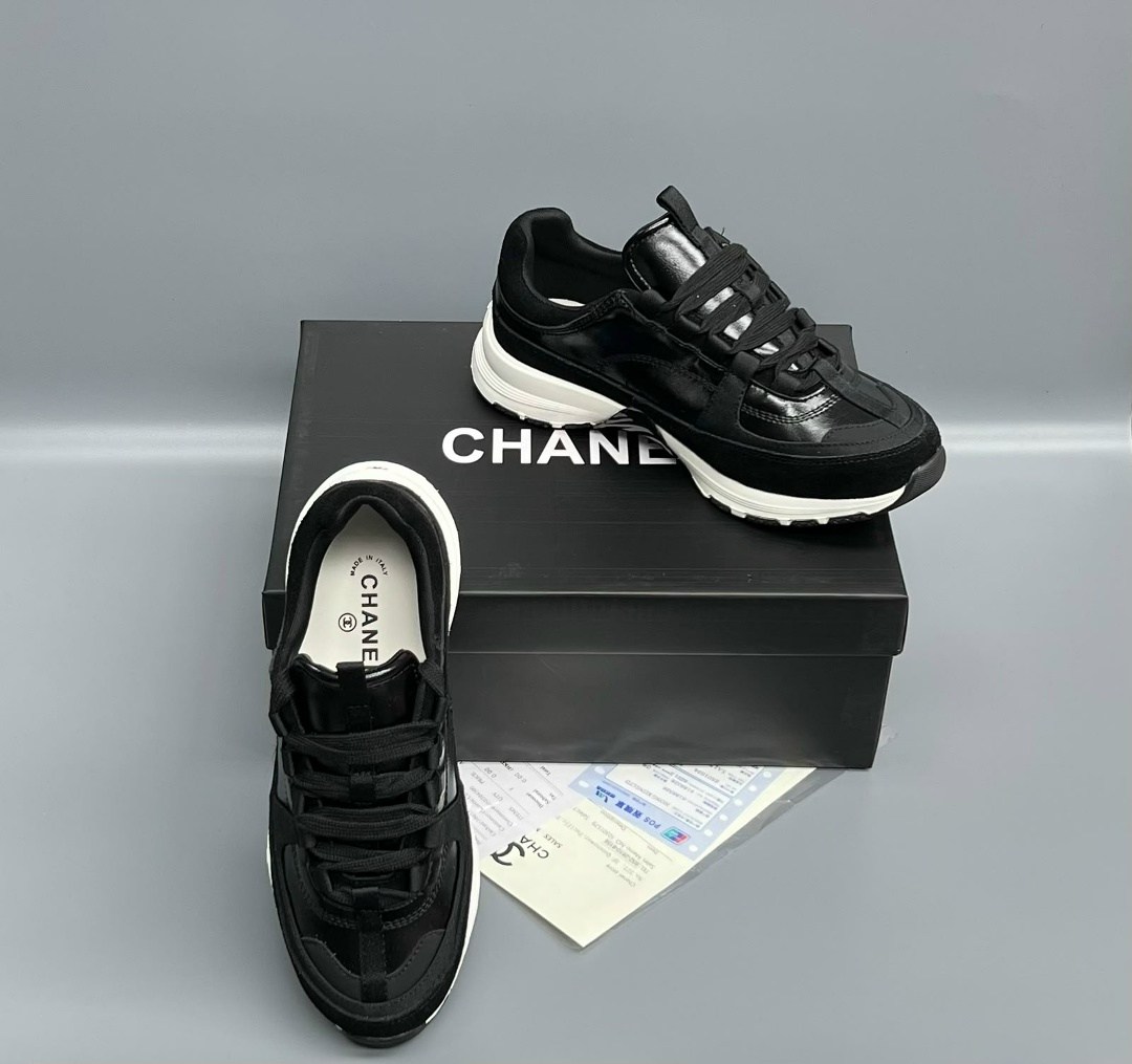 ,кроссовки женские chanel,кроссовки chanel,кроссовки женскиe,черные кроссовки