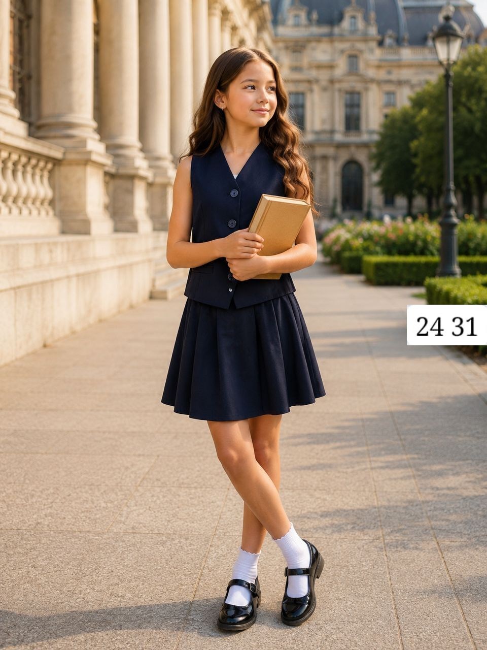 школьный костюм двойка с юбкой и жилетом sheng yuan fashion,жилет школьный для девочки,жилет школьный,костюм школьная форма жилетом likikids цвет темно-синий,форма для девочек