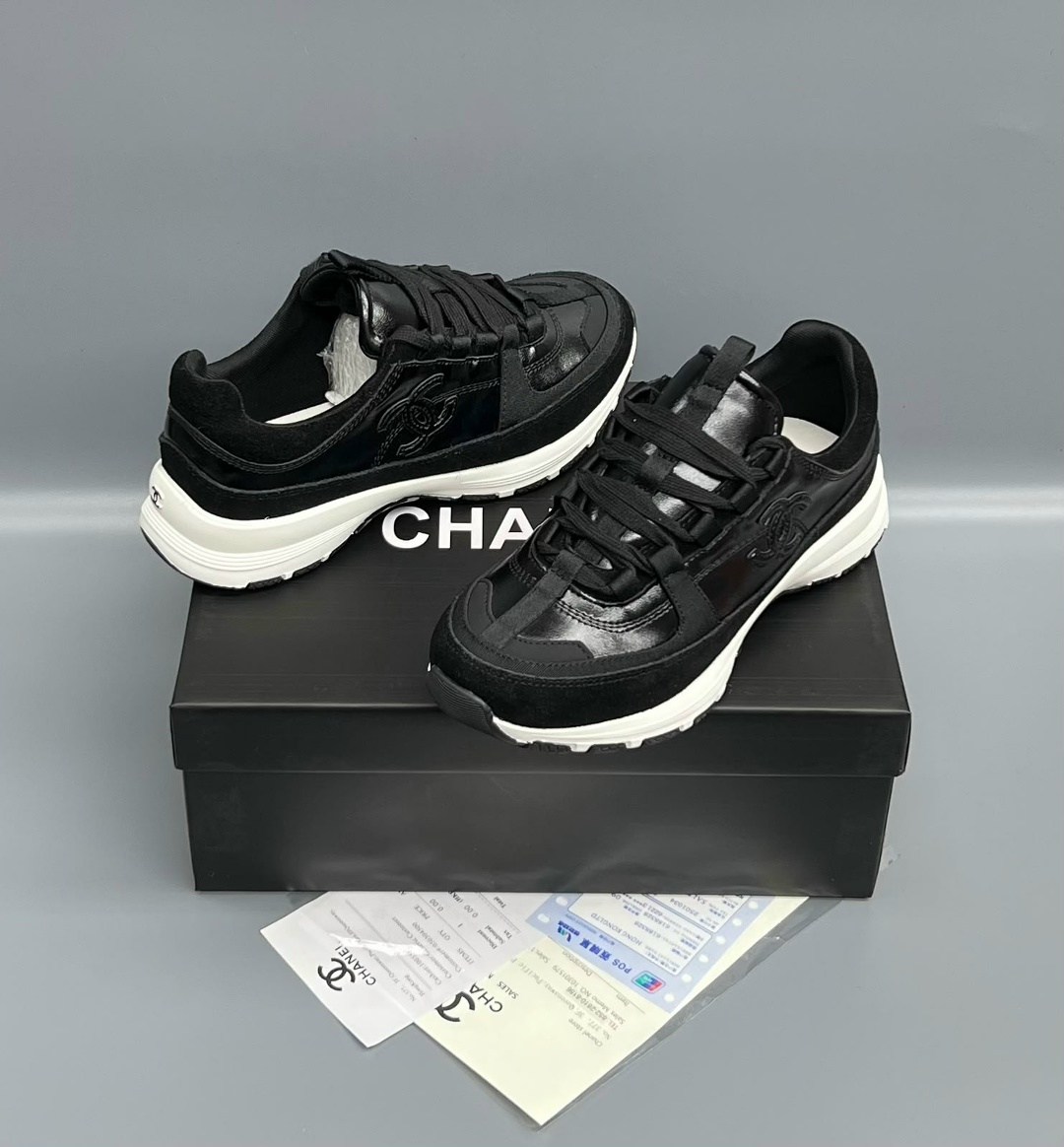 ,кроссовки женские chanel,кроссовки chanel,кроссовки женскиe,черные кроссовки