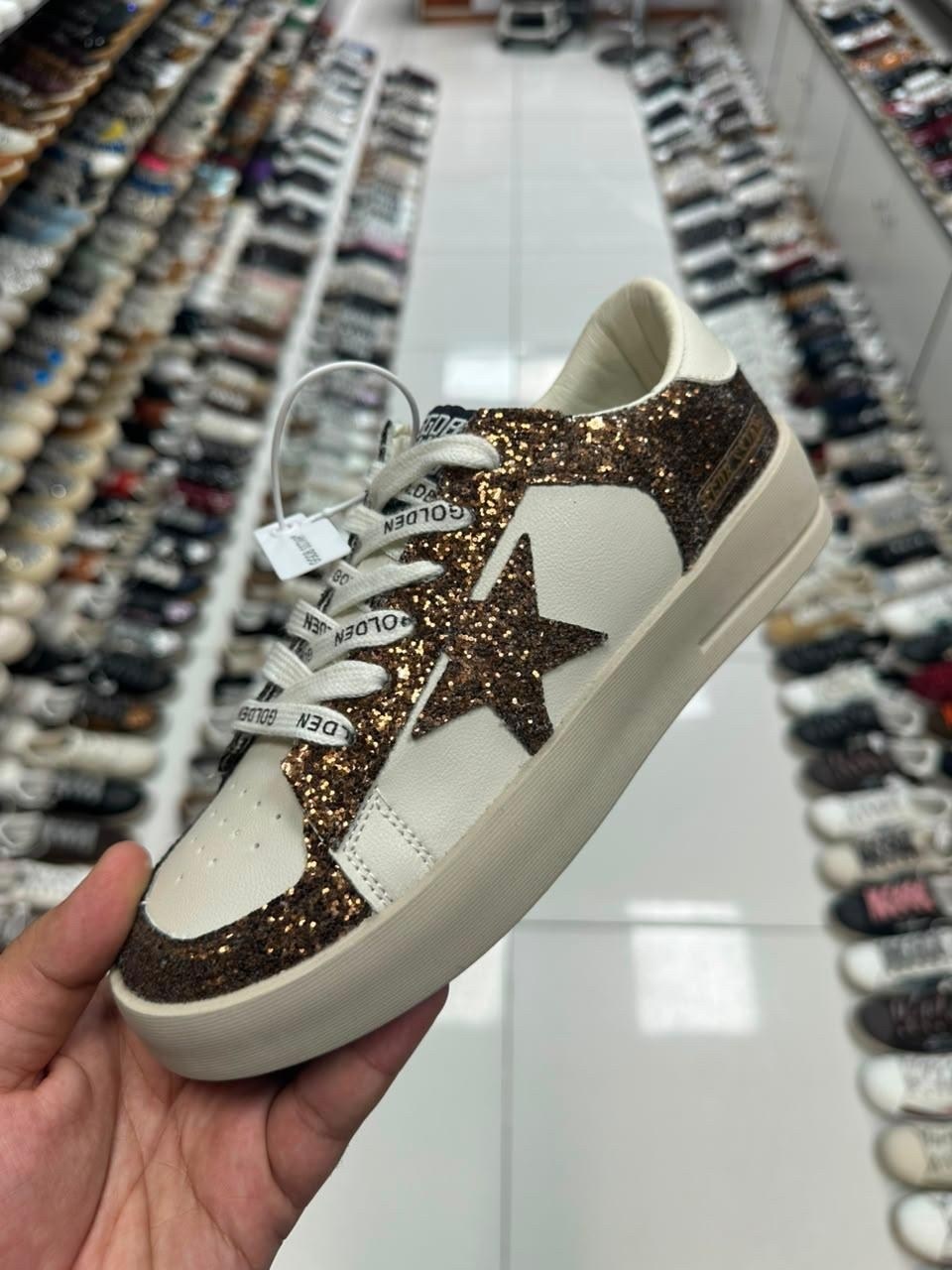 ,кеды golden goose,кроссовки golden goose wmns stardan white silver glitter,кеды golden goose hi star glitter low-top,голден гус кеды