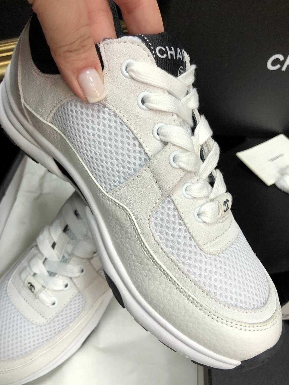 кроссовки женские chanel,кроссовки chanel,кроссовки шанель,chanel кроссовки белые с черным,кроссовки шанель женские