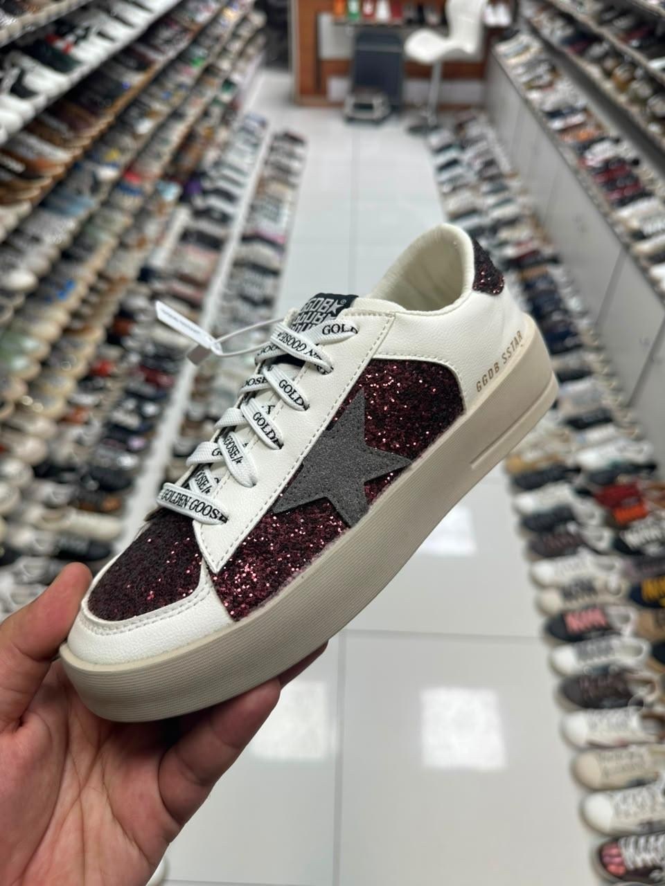 ,кеды golden goose,кроссовки golden goose wmns stardan white silver glitter,кеды golden goose hi star glitter low-top,голден гус кеды