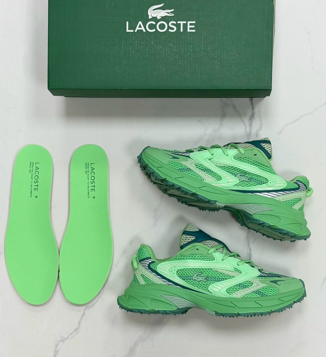 кроссовки мужские balenciaga track 2.0 clear sole fluo зеленый,lacoste кроссовки,кроссовки баленсиага зеленые,женские кроссовки,кроссовки lacoste l